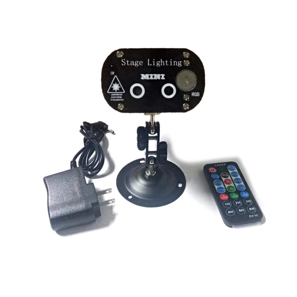 CRONY 12 patterned double holes Laser stage light Quality remote control mini stage light ,RGB laser stage light for party - Image 5