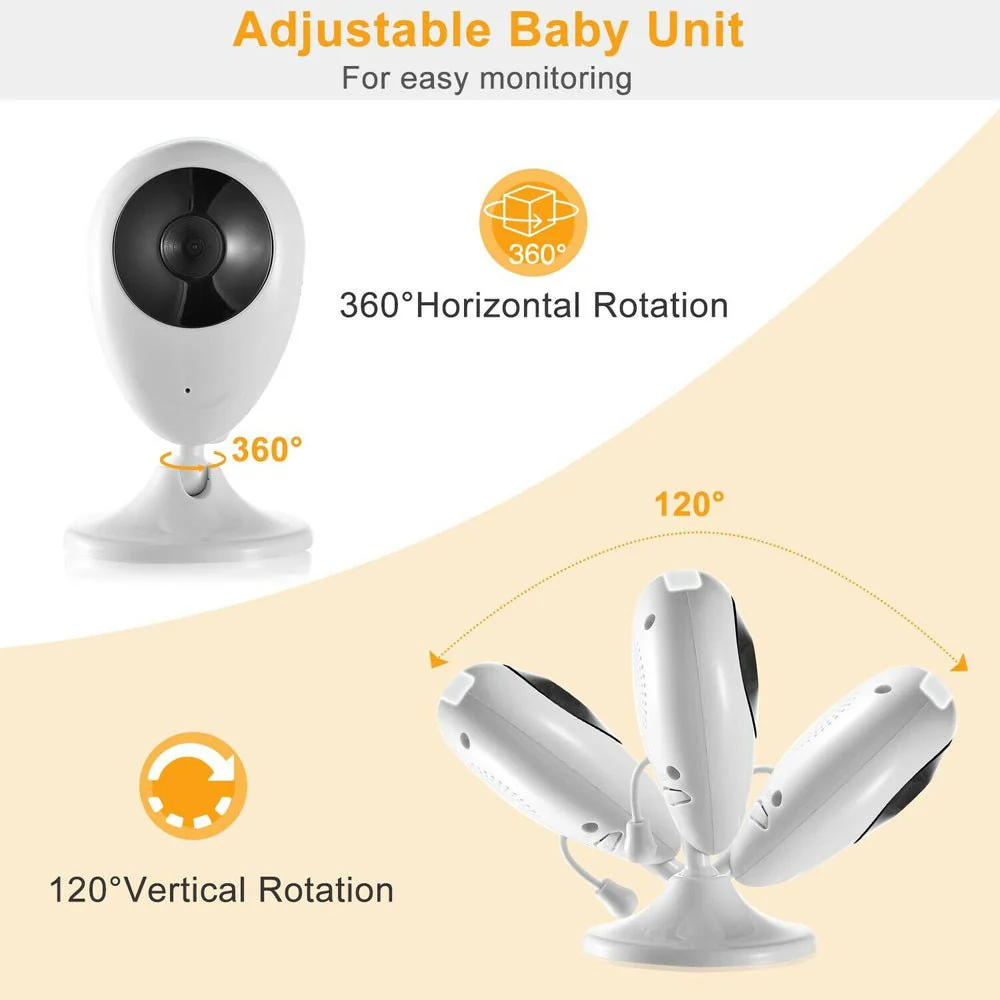CRONY 2.4inch TFT LCD Baby Monitor Wireless Video Baby Monitor Camera - Image 11