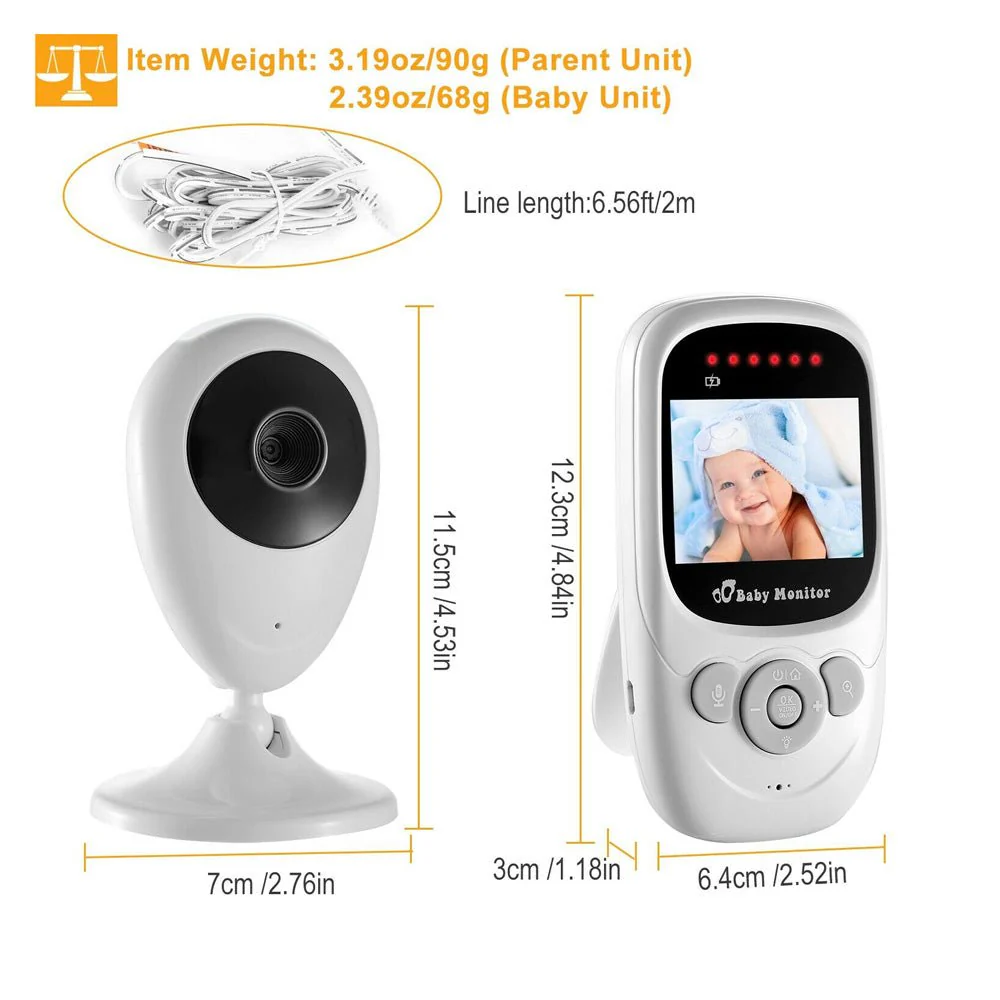 CRONY 2.4inch TFT LCD Baby Monitor Wireless Video Baby Monitor Camera - Image 9