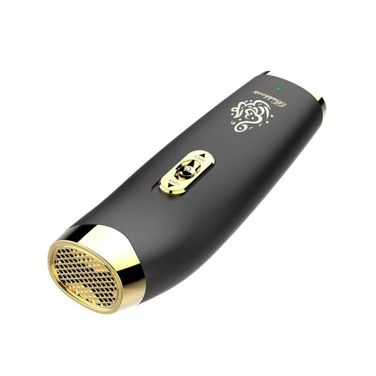 B11 upright hand-held Bukhoor Aromatherapy Portable Arabic Electric Bakhoor Incense Burner | Black+Golden - Image 15
