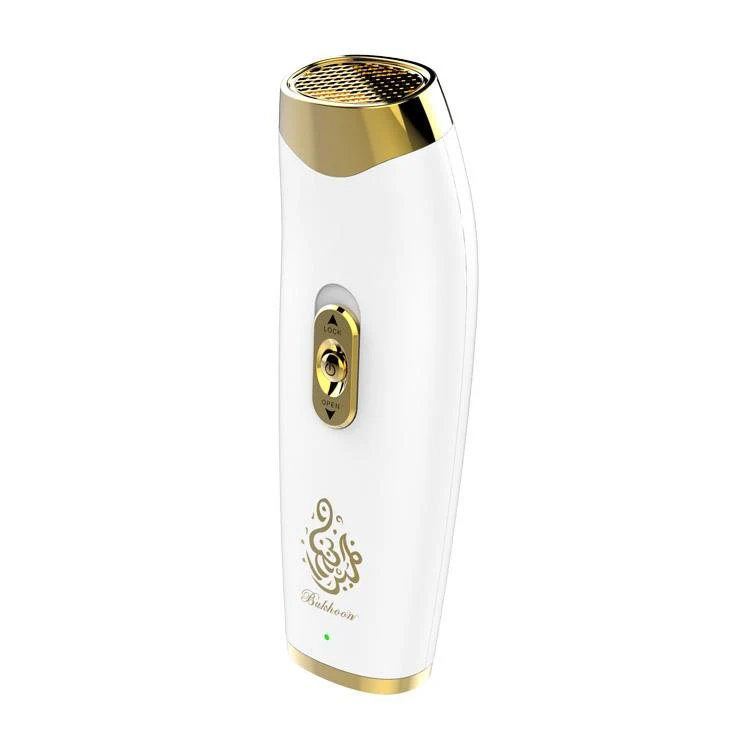 B11 upright hand-held Bukhoor  Aromatherapy Portable Arabic Electric Bakhoor Incense Burner | White+Golden