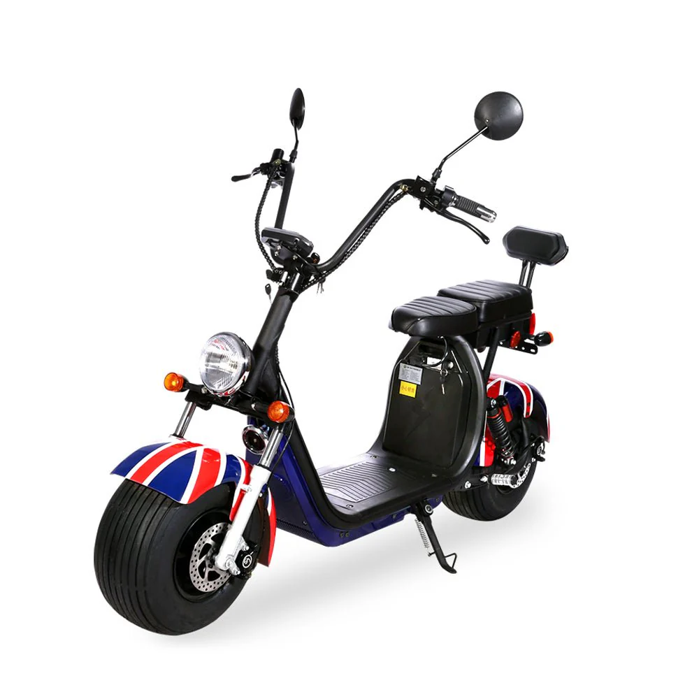 Crony X3 BIG HARLEY+LI-ion battery+BT+double seat UK Word Flag 1500W 2wheel Electric Motorcycle National flag - Image 2