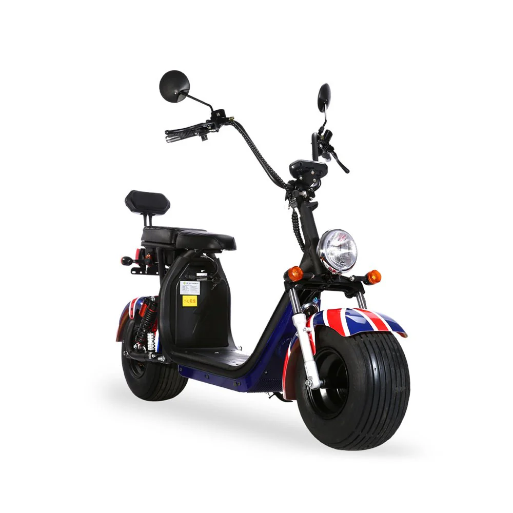 Crony X3 BIG HARLEY+LI-ion battery+BT+double seat UK Word Flag 1500W 2wheel Electric Motorcycle National flag - Image 3