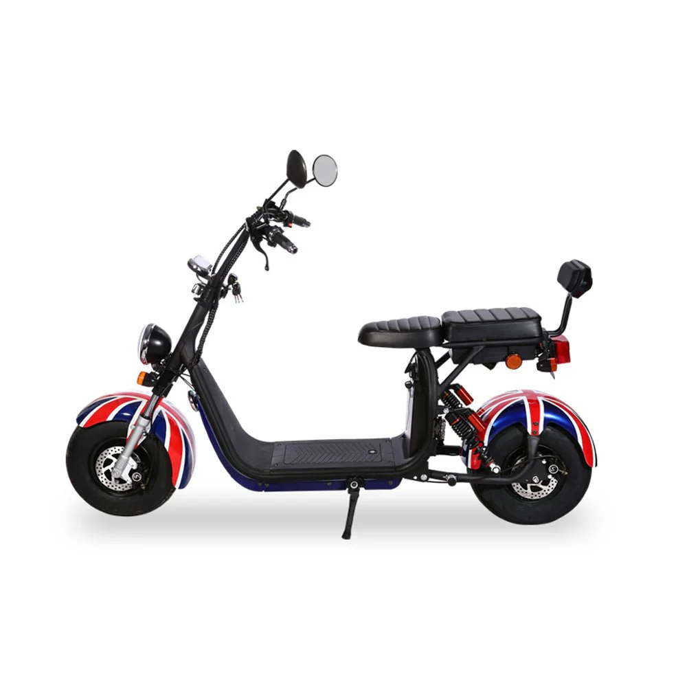 Crony X3 BIG HARLEY+LI-ion battery+BT+double seat UK Word Flag 1500W 2wheel Electric Motorcycle National flag - Image 4