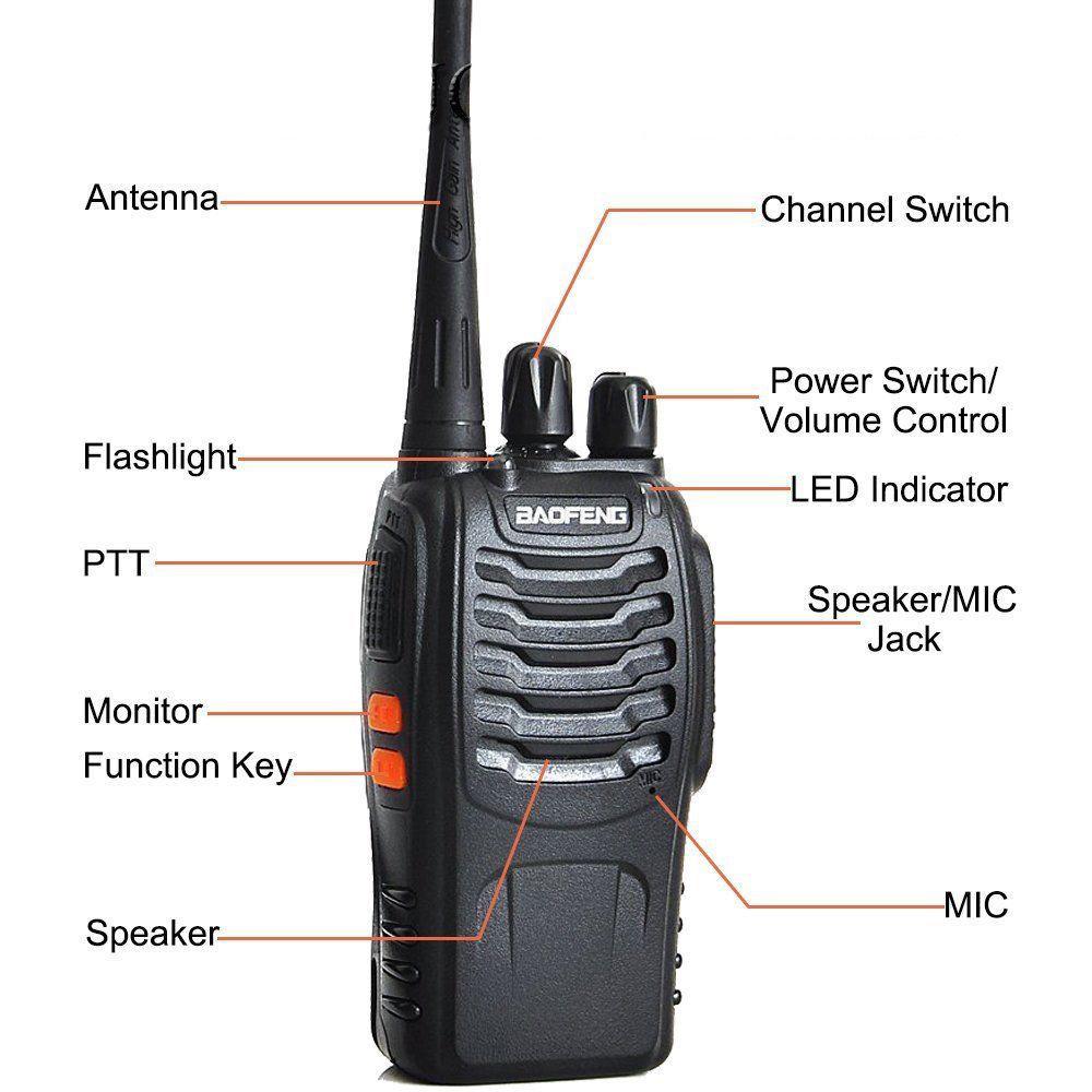 Baofeng 5W BF- 888s 4PCS Walkie Talkies Handheld Two Way Radios Battery and Charger 2-4 KM - Image 2