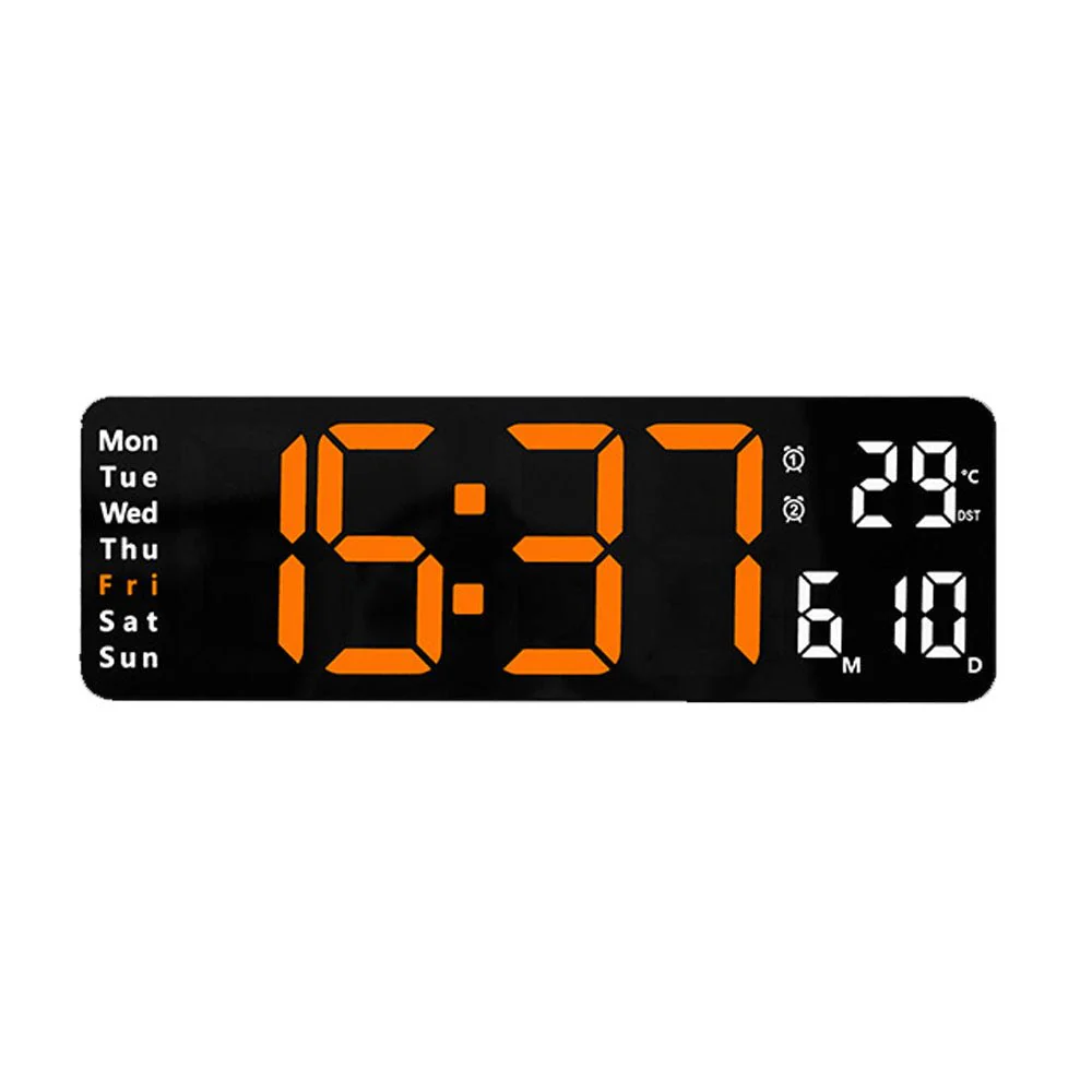 6629 Electronic Clock LED Alarm clock Remote Control Digital Electronic Wall Clock Display Temperature week and calendar - Image 3