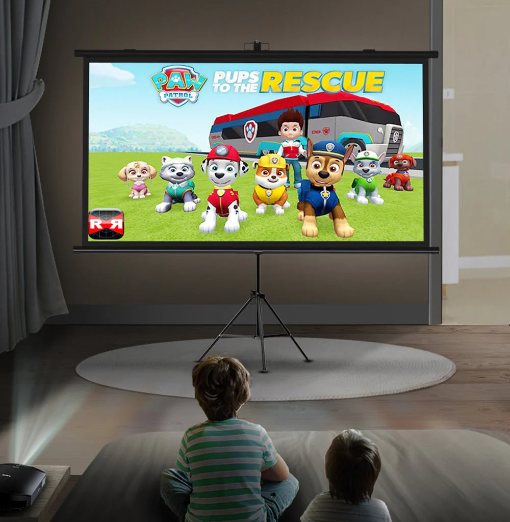 CRONY 72“projector screen with stand Portable Foldable Projection Movie Screen Fabric - Image 12