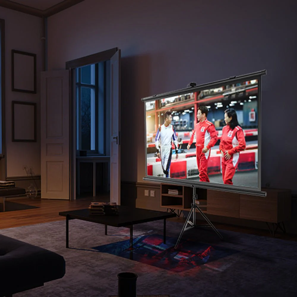 CRONY 72“projector screen with stand Portable Foldable Projection Movie Screen Fabric - Image 13