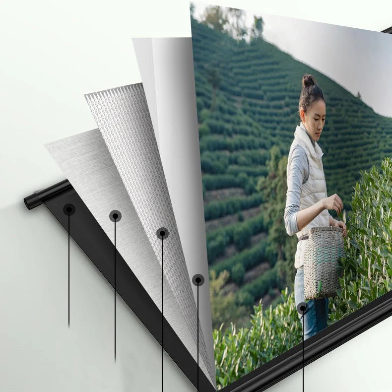 CRONY 72“projector screen with stand Portable Foldable Projection Movie Screen Fabric - Image 3