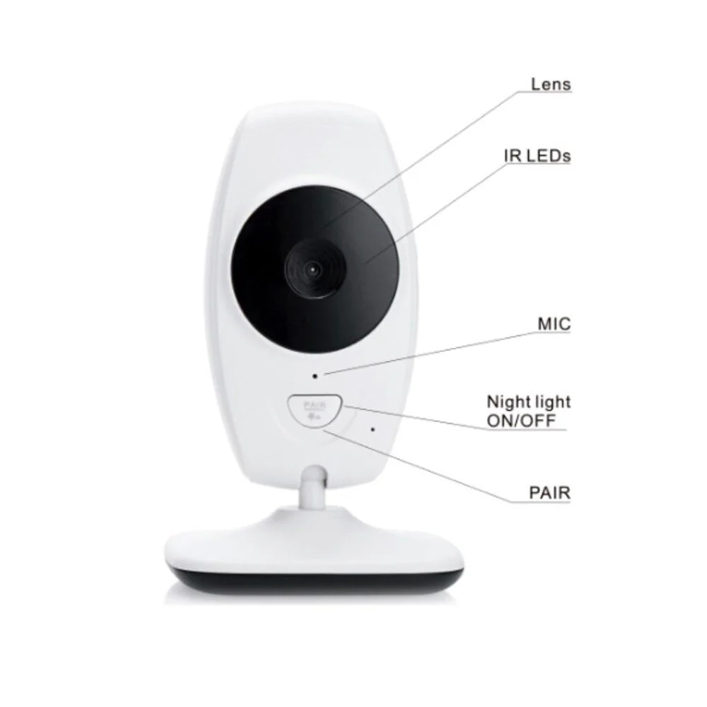 7inch TFT LCD Baby Monitor Infrared Night Vision IR LED Temperature Detection Two Way Talk Baby Camera - Image 4