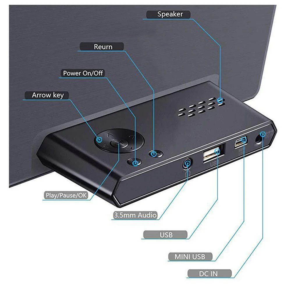 CRONY 8inch Photo Frame Digital Picture Frame Digital Photo HD Video Frame And USB Card Playback Infrared Remote Control - Image 2