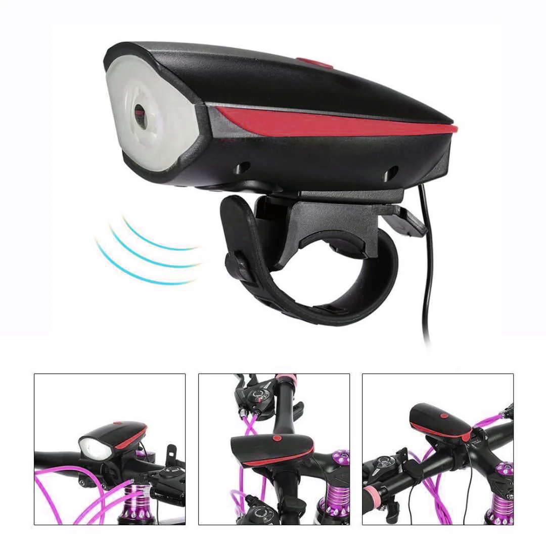 CRONY Accessories Scooter lamp + horn Bicycle e-Scooter LED Head Light Super Horn Electronic Bell Lamp Water Resistant - Image 2