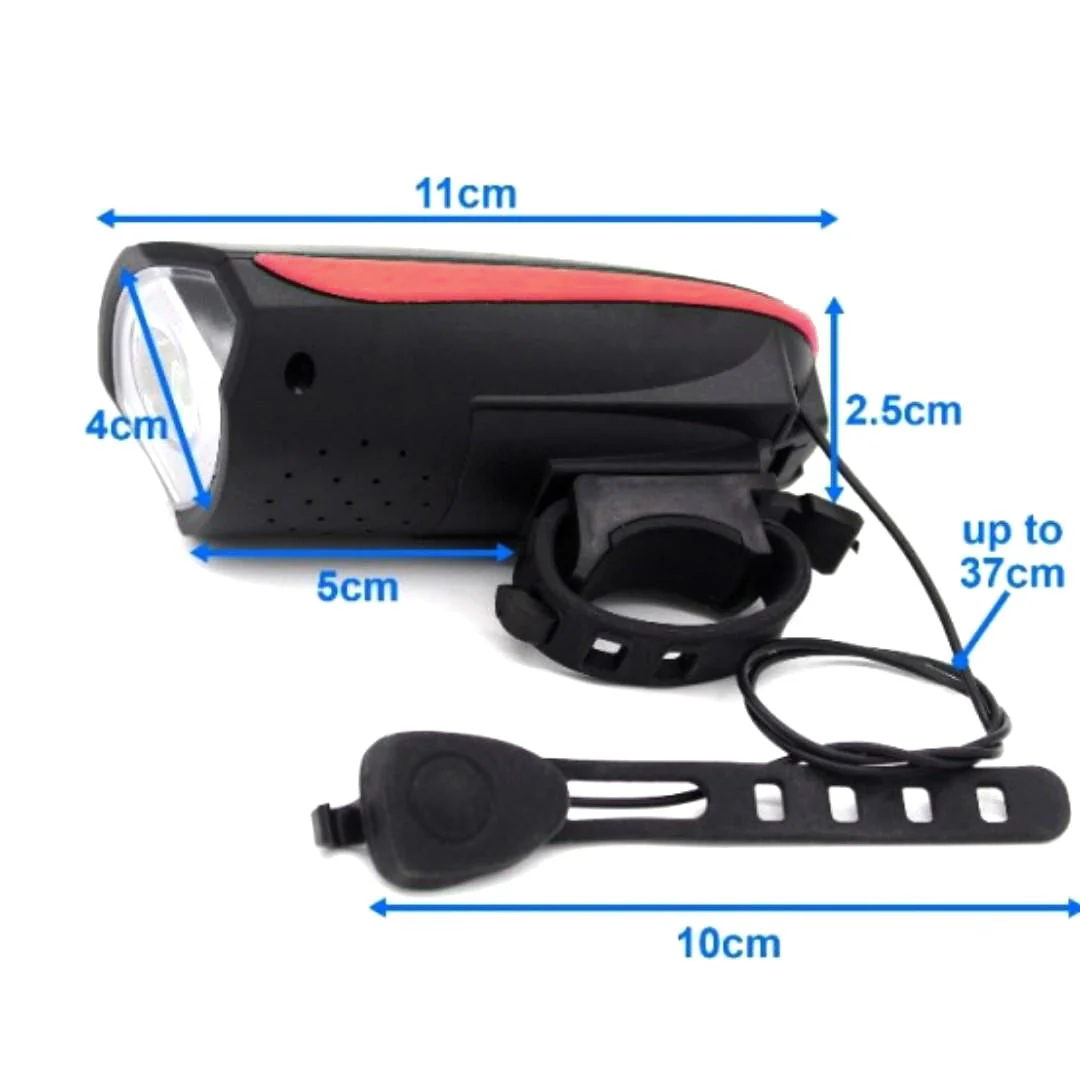 CRONY Accessories Scooter lamp + horn Bicycle e-Scooter LED Head Light Super Horn Electronic Bell Lamp Water Resistant - Image 3