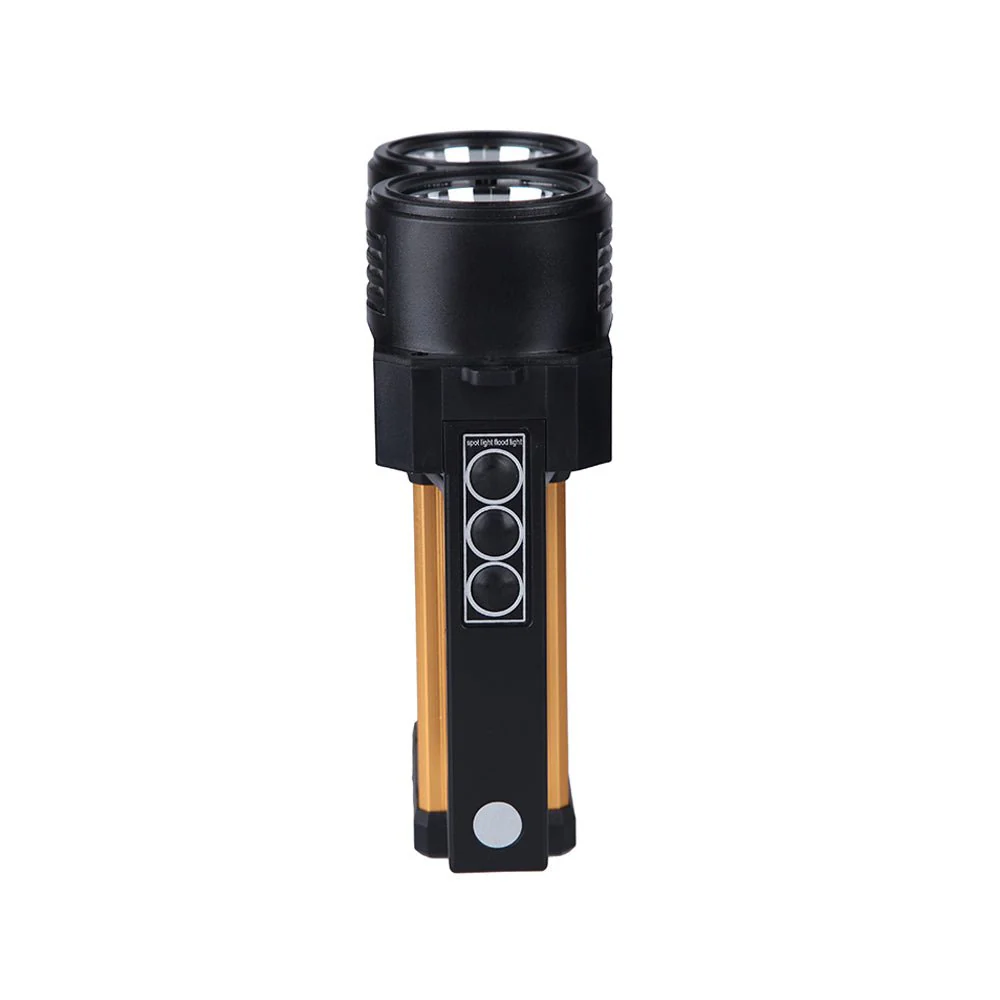 AT-298 solar power system Torcia Lampada A Led Ricaricabile Emergenza 10w 200 Metri Usb Luce Gialla Bianca - Image 4