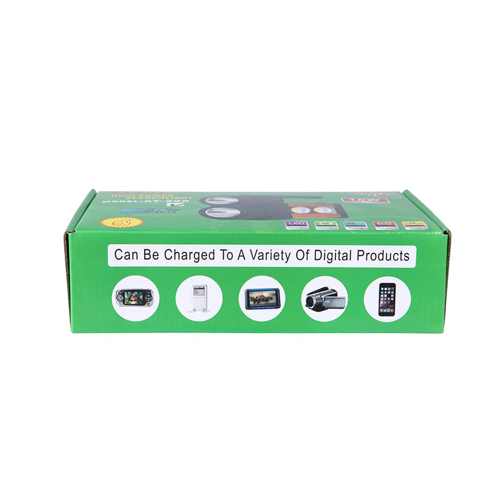 AT-298 solar power system Torcia Lampada A Led Ricaricabile Emergenza 10w 200 Metri Usb Luce Gialla Bianca - Image 6