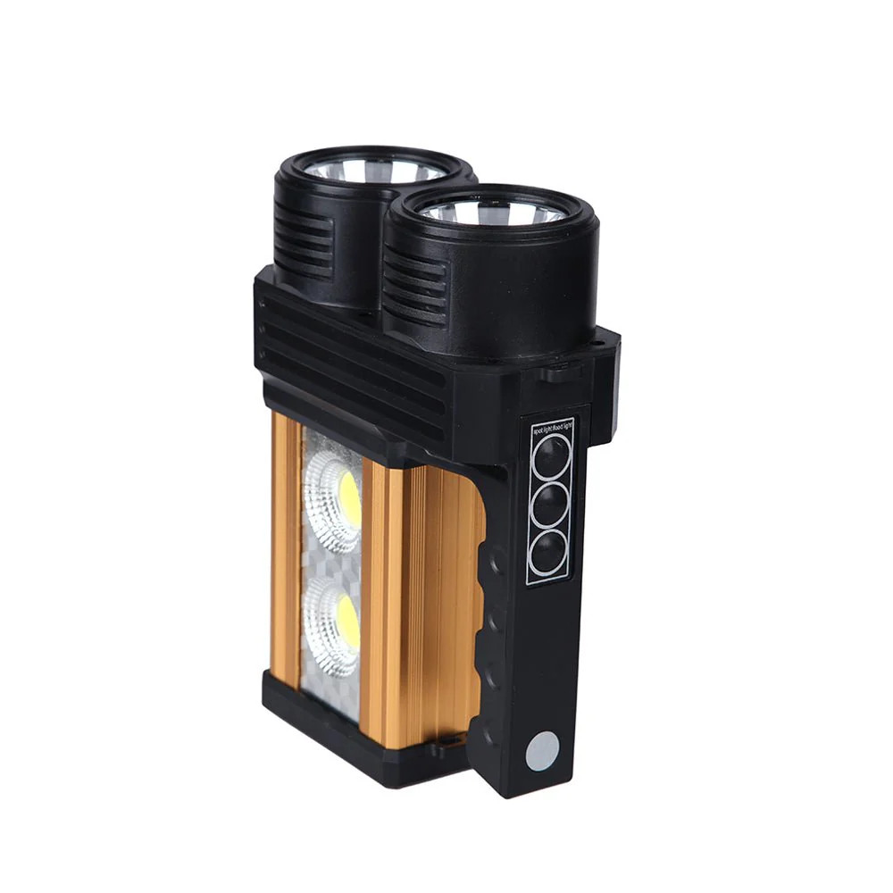 AT-298 solar power system Torcia Lampada A Led Ricaricabile Emergenza 10w 200 Metri Usb Luce Gialla Bianca - Image 7