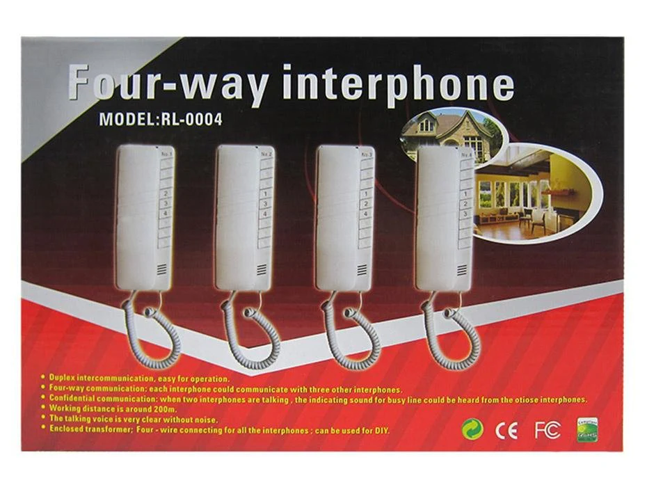 Crony 4-Way Intercom Audio Doorphone Loudly Clear Voice Doorbell Kit Easy to Install -RL-0004 - Image 4