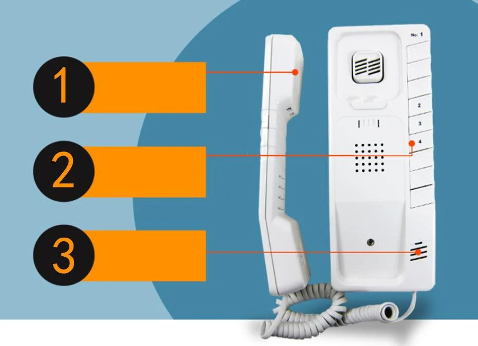 Crony 4-Way Intercom Audio Doorphone Loudly Clear Voice Doorbell Kit Easy to Install -RL-0004 - Image 5