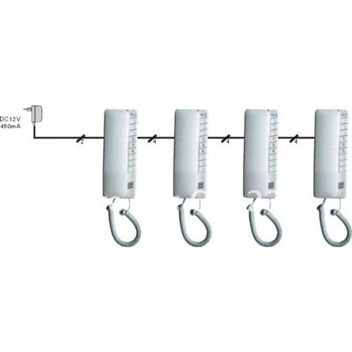Crony 4-Way Intercom Audio Doorphone Loudly Clear Voice Doorbell Kit Easy to Install -RL-0004 - Image 6