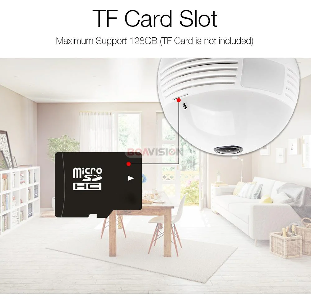 CRONY B13-I-V2 Wi-Fi Globe Panoramic 960p Wireless Panoramic Ip 3d Vr Camera Wifi Bulb Light Fisheye Surveillance - Image 3