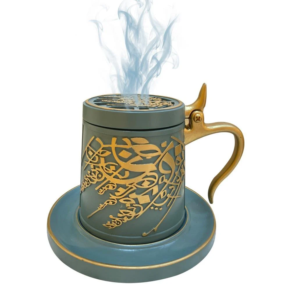 Bakhoor Big teacup Bukhoor Dukhoon Portable Incense Burner-Black - Image 3