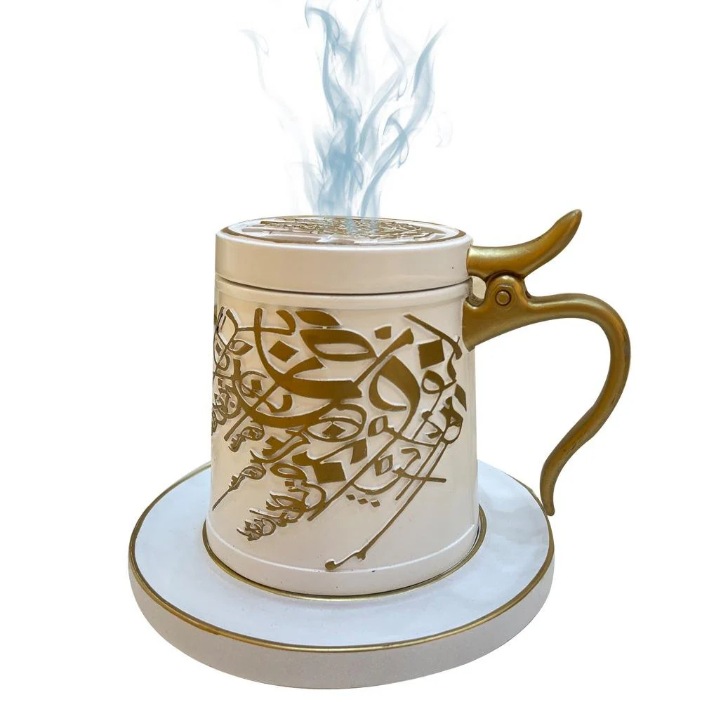 Bakhoor Big teacup Bukhoor Dukhoon Portable Incense Burner-green - Image 2
