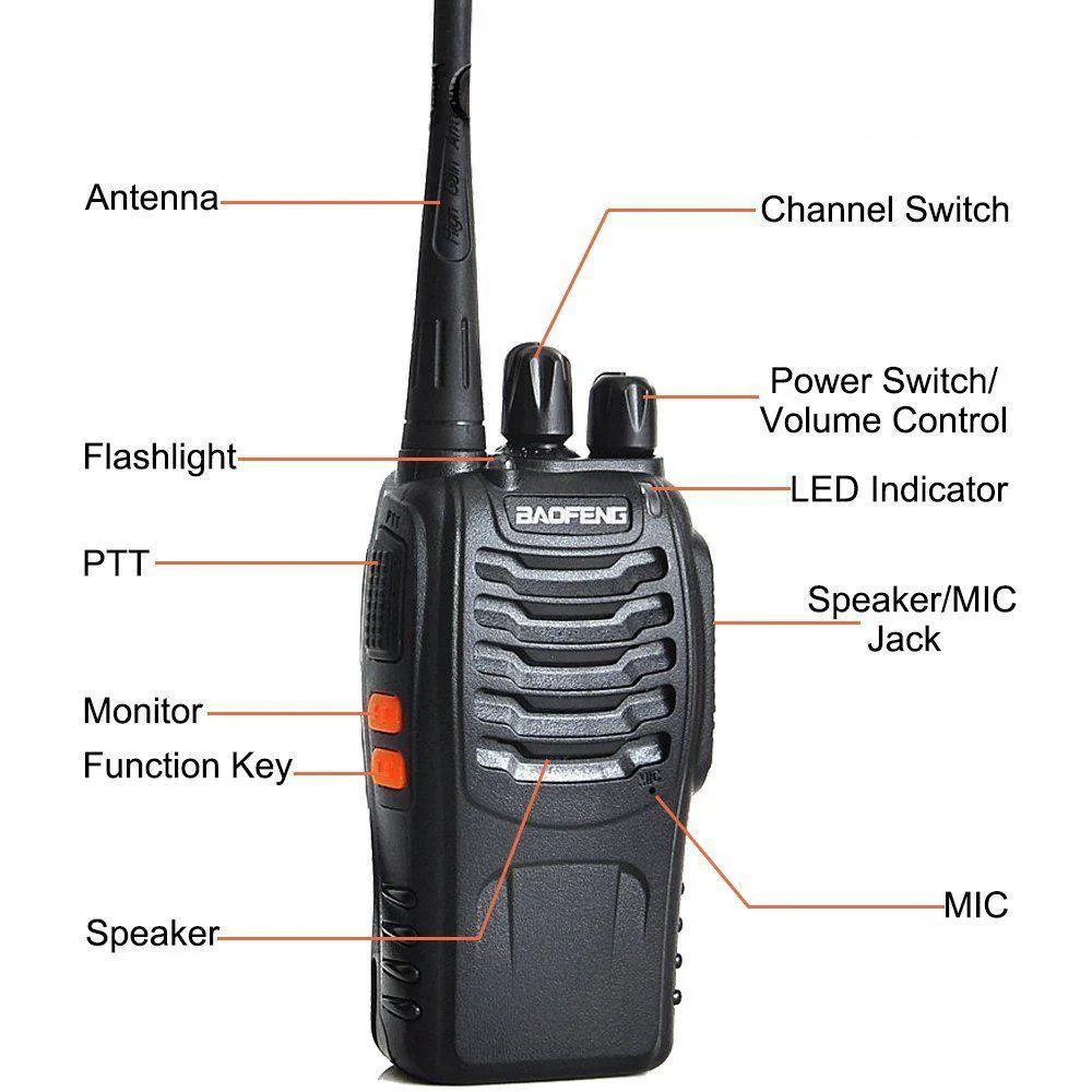 Baofeng 5W BF-888S 2PCS Walkie Talkies Two Way Radios Battery and Charger - Image 2