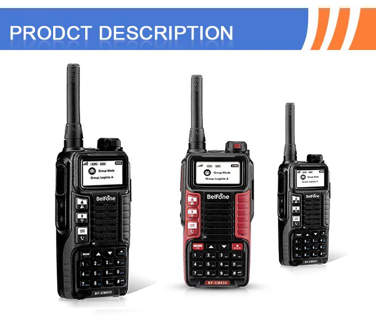 Belfone BF-CM632 public network walkie-talkie two way radio gsm transceiver gps 1000 KM -Black - Image 4