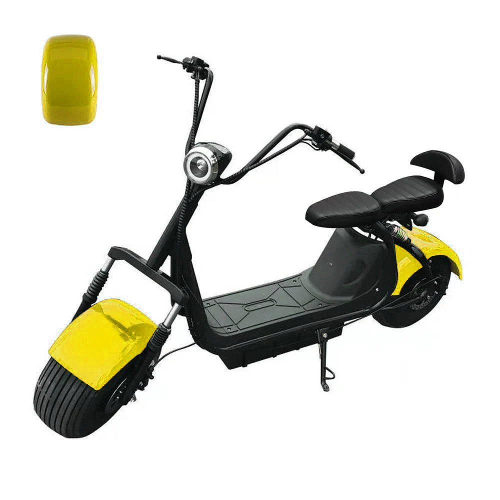 CRONY Big Harley BTSpeaker tyre Double Seat 2 wheel Electric motorcycle | Yellow