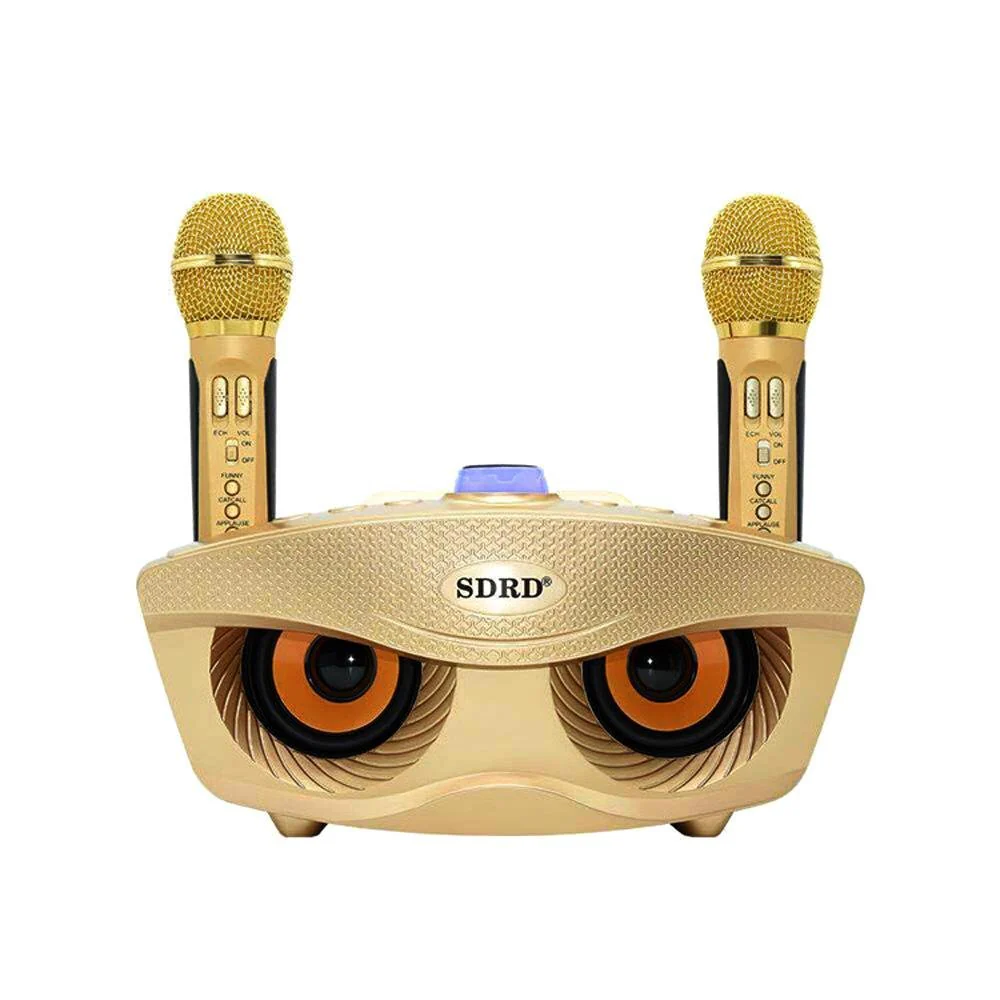 SD306 BT Speaker | Strange Designs Give 2 Microphones- Gold