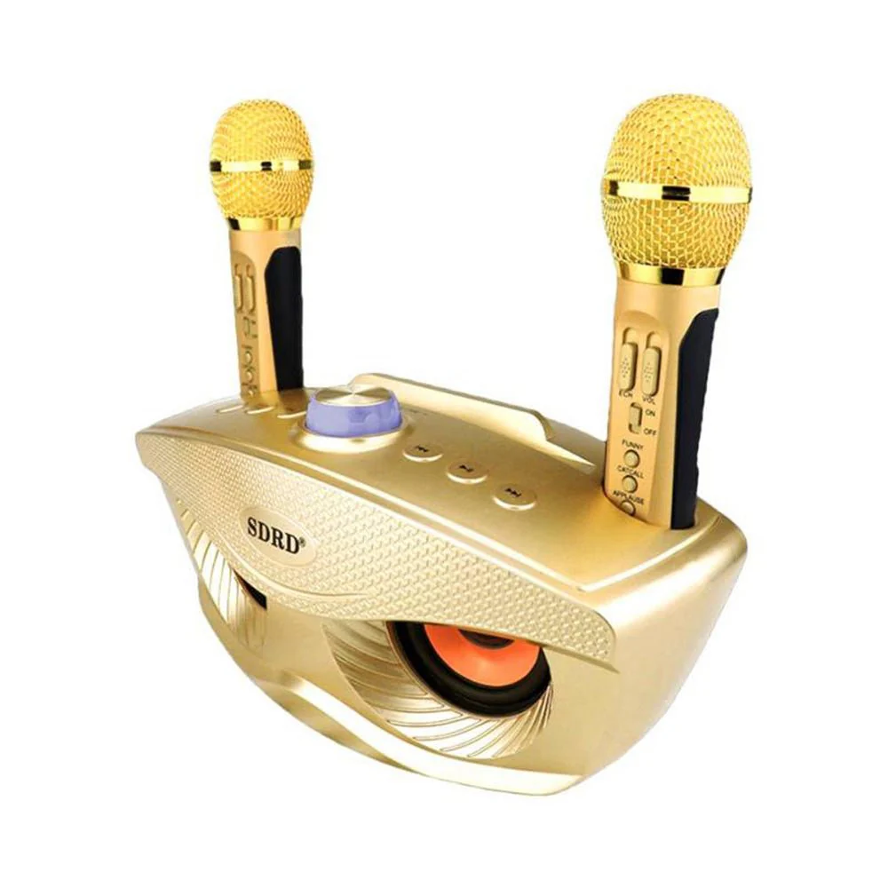 SD306 BT Speaker | Strange Designs Give 2 Microphones- Gold - Image 10