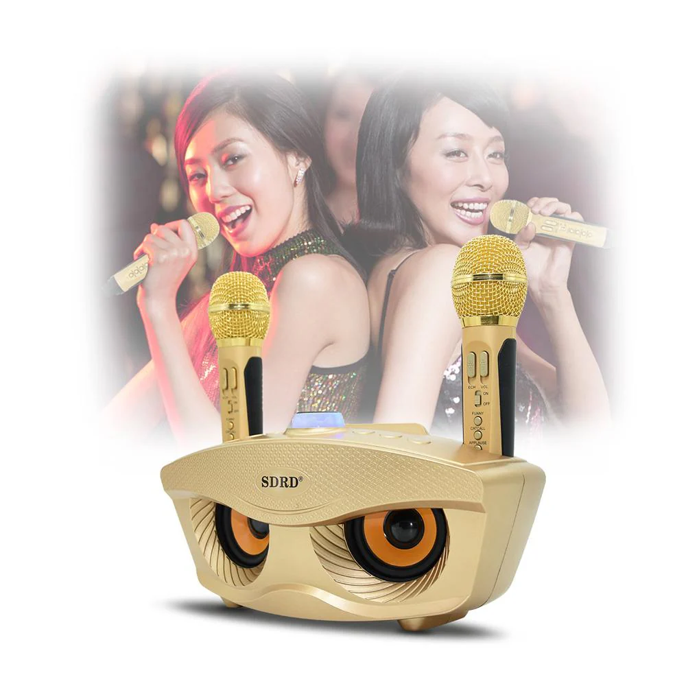 SD306 BT Speaker | Strange Designs Give 2 Microphones- Gold - Image 5