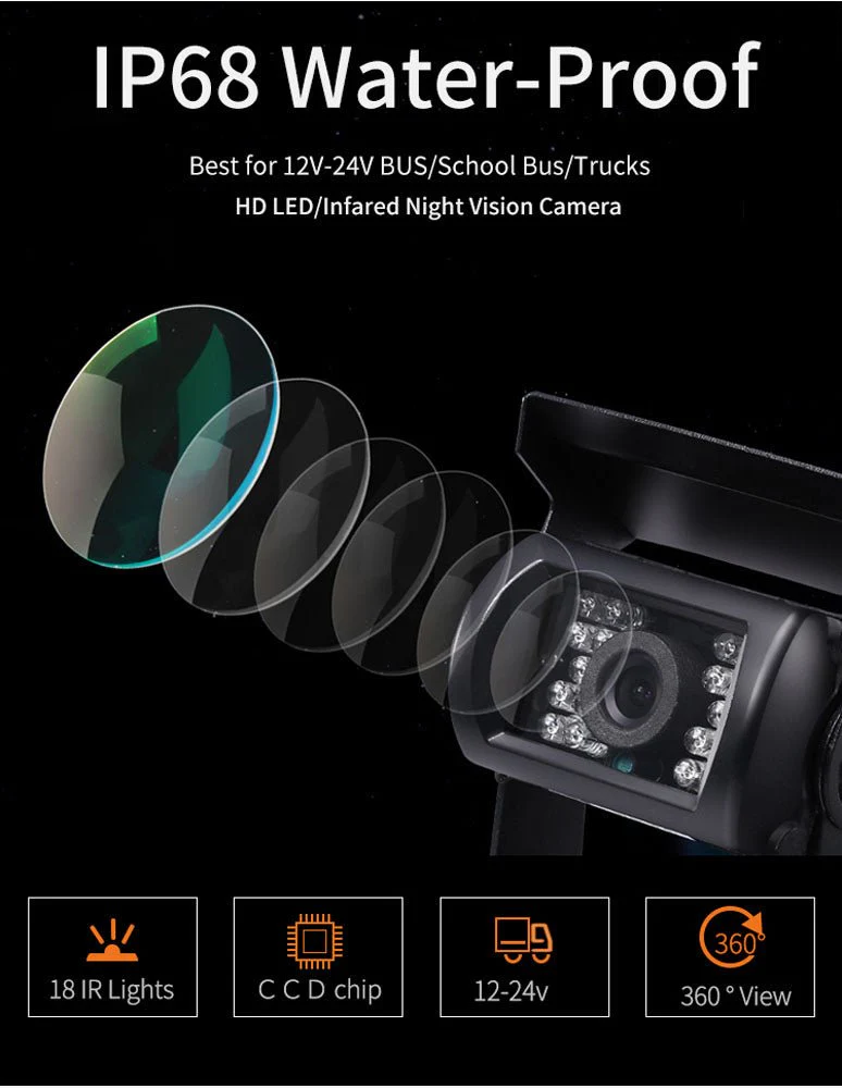C-1004 LCD DVR KIT For Car 4 Channel H.264 2.0MP 1080P AHD Mobile Vehicle Car DVR MDVR Video Recorder Kit - Image 4