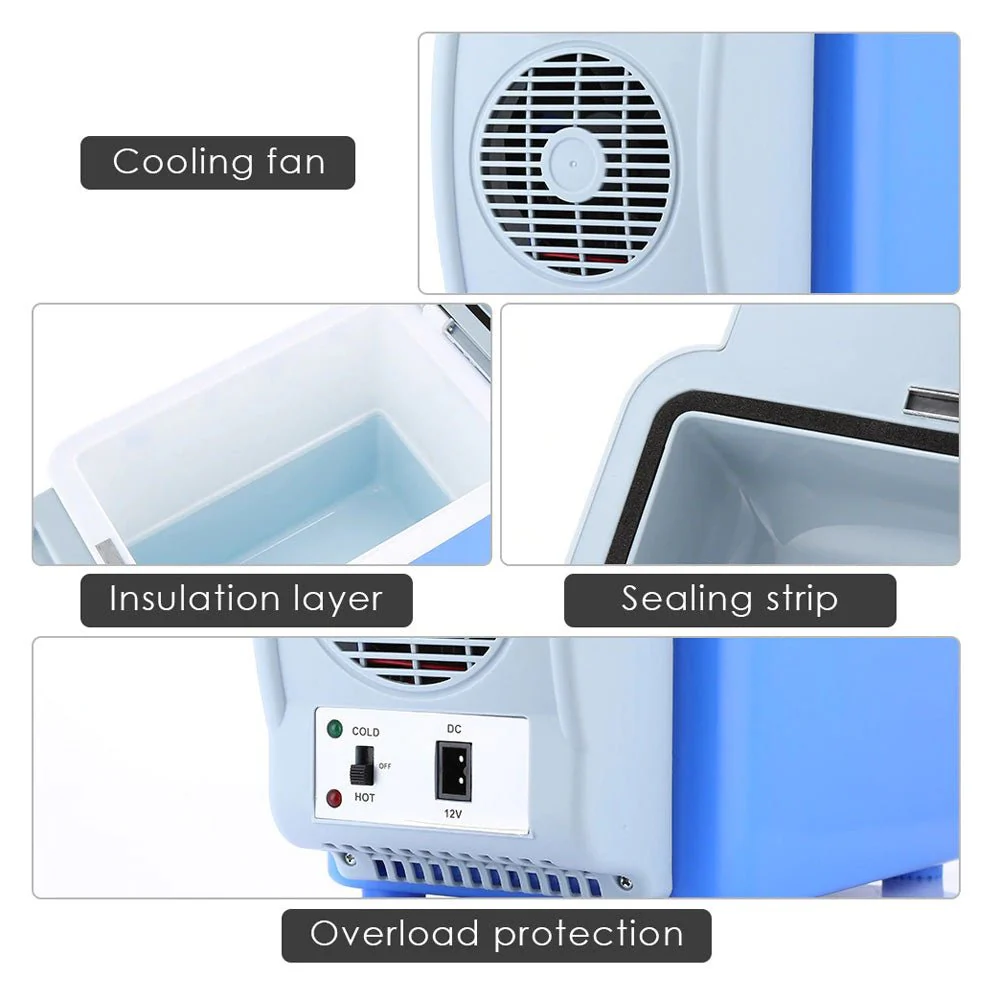 Car Icebox 7.5L Dual Function Mini Car Refrigerator Food and Beverage Cooler and Warmer - Image 9
