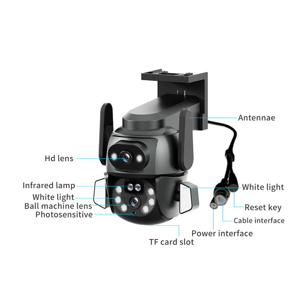 CG-Q821A WIFI-4MP carecamPro APP Dual gun-ball linkage Camer - Image 2