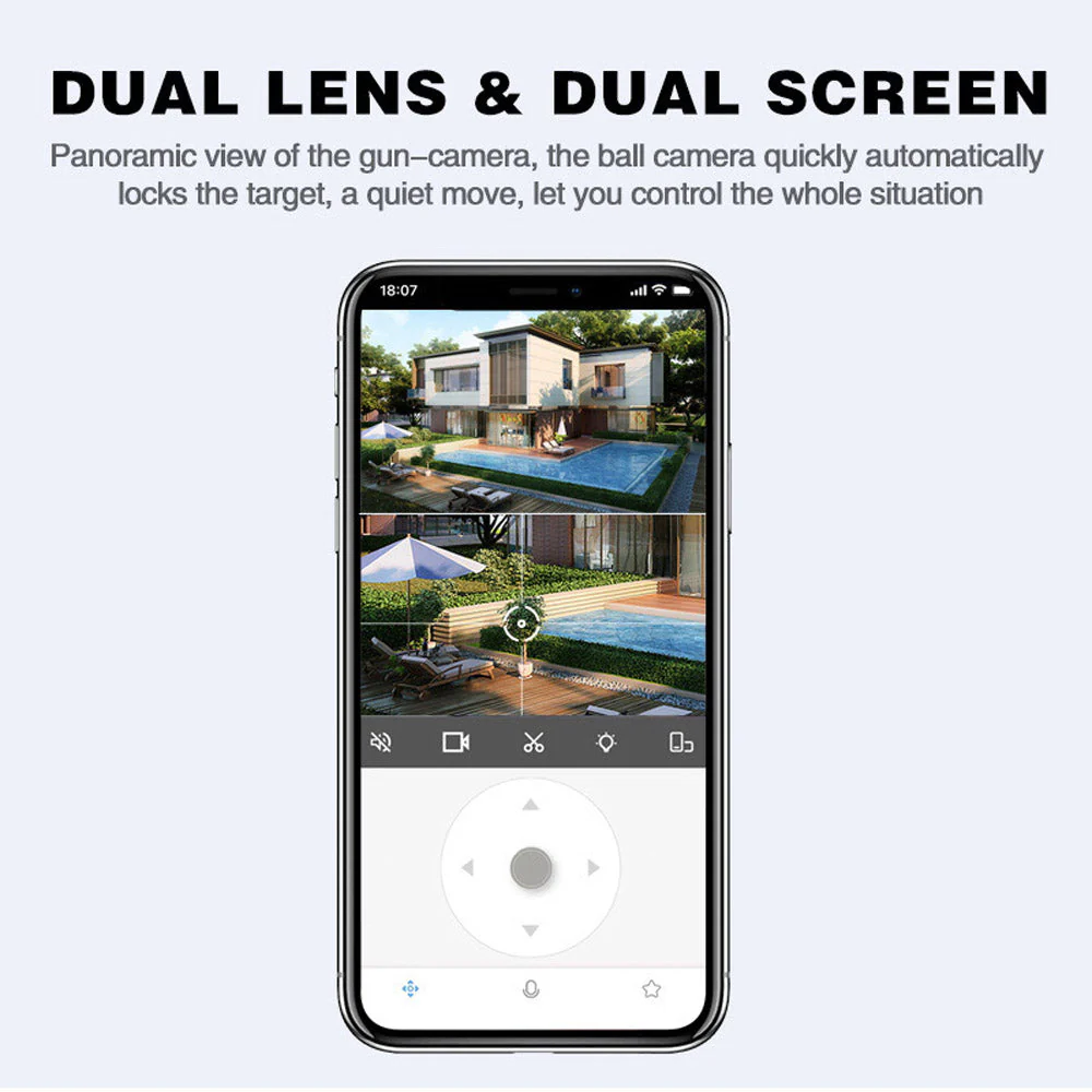 CG-Q821A WIFI-4MP carecamPro APP Dual gun-ball linkage Camer - Image 6