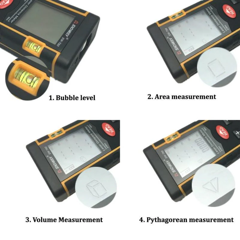 T80 Digital Laser Rangefinder 80M Distance Meter Tape Measure Area Volume - Image 3