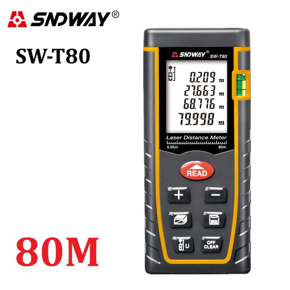 T80 Digital Laser Rangefinder 80M Distance Meter Tape Measure Area Volume - Image 4