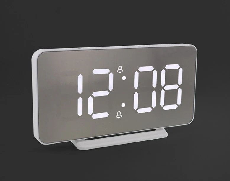 CRONY 0S-002 LED Clock Digital Clock Student Makeup Mirror Smart Electronic Bedside Alarm Clock Watch Calendar - Image 13