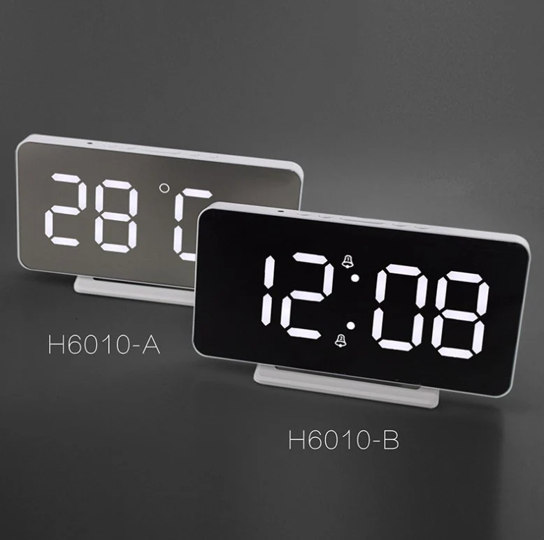 CRONY 0S-002 LED Clock Digital Clock Student Makeup Mirror Smart Electronic Bedside Alarm Clock Watch Calendar - Image 16
