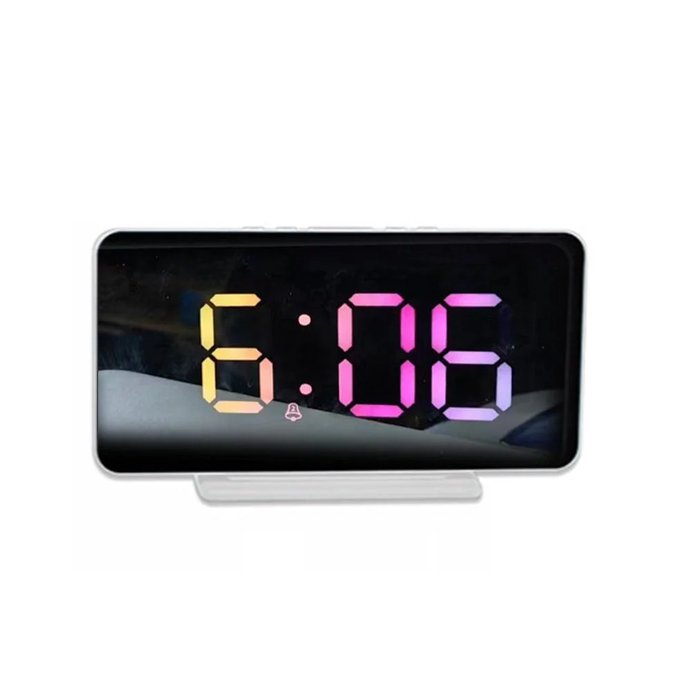 CRONY 0S-002 LED Clock Digital Clock Student Makeup Mirror Smart Electronic Bedside Alarm Clock Watch Calendar - Image 17