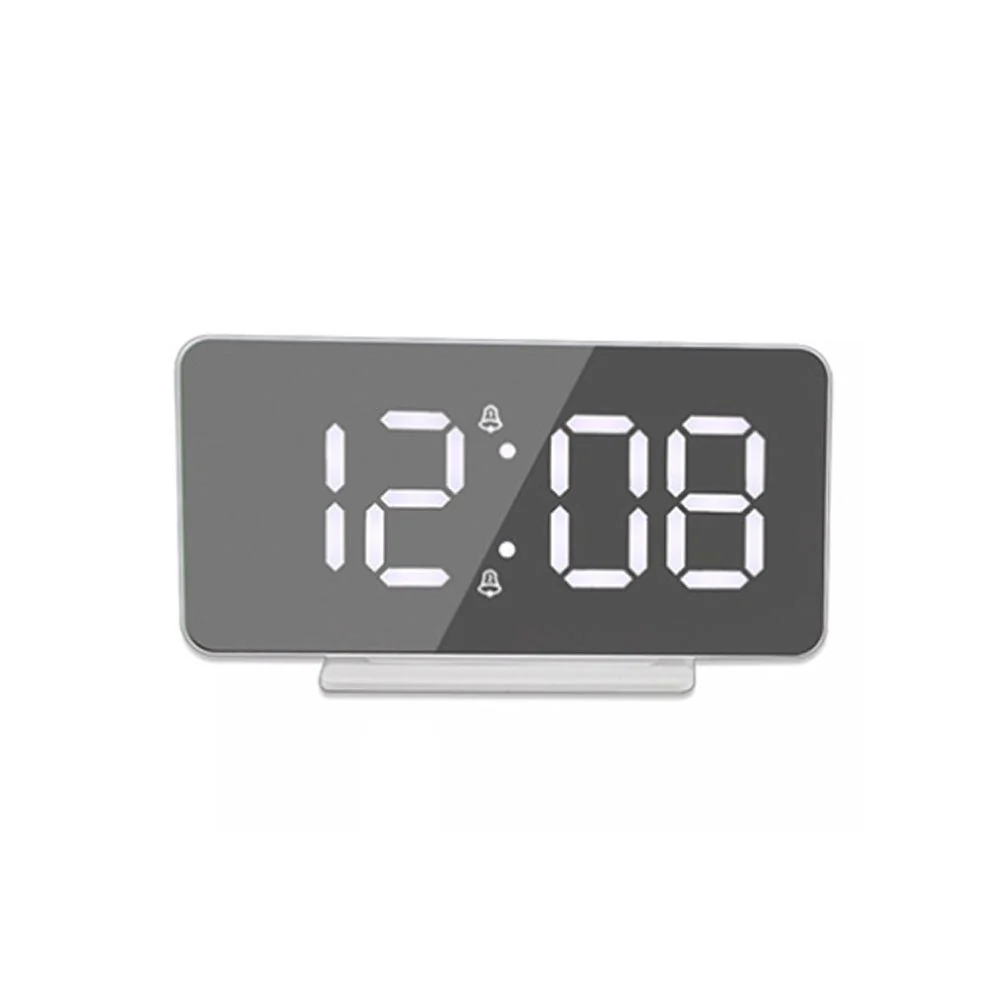 CRONY 0S-002 LED Clock Digital Clock Student Makeup Mirror Smart Electronic Bedside Alarm Clock Watch Calendar - Image 2