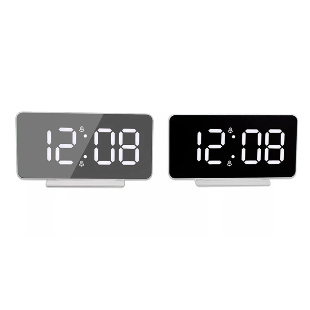 CRONY 0S-002 LED Clock Digital Clock Student Makeup Mirror Smart Electronic Bedside Alarm Clock Watch Calendar - Image 8