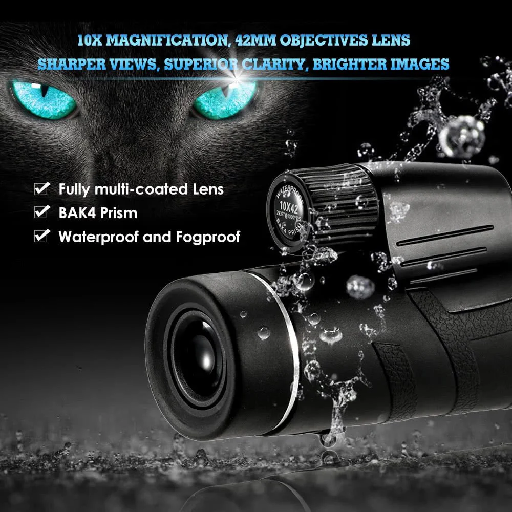 CRONY Binocular 10*42 Binocular 10X42 Prism Portable Compact Monocular Waterproof Fogproof Telescope - Image 9