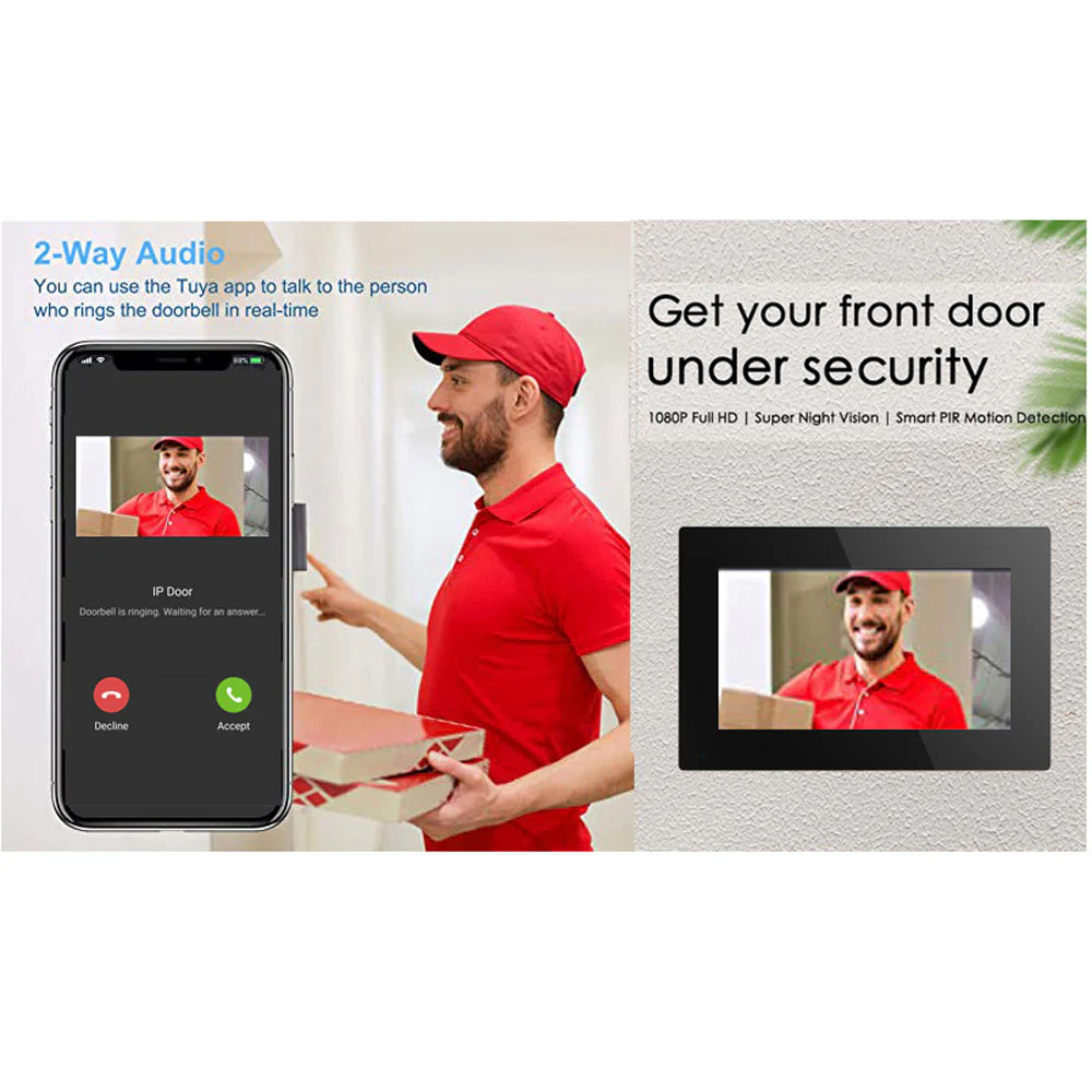CRONY 10-inch HD IP Video doorphone touch indoor monitor wifi video door phone intercom system - Image 4
