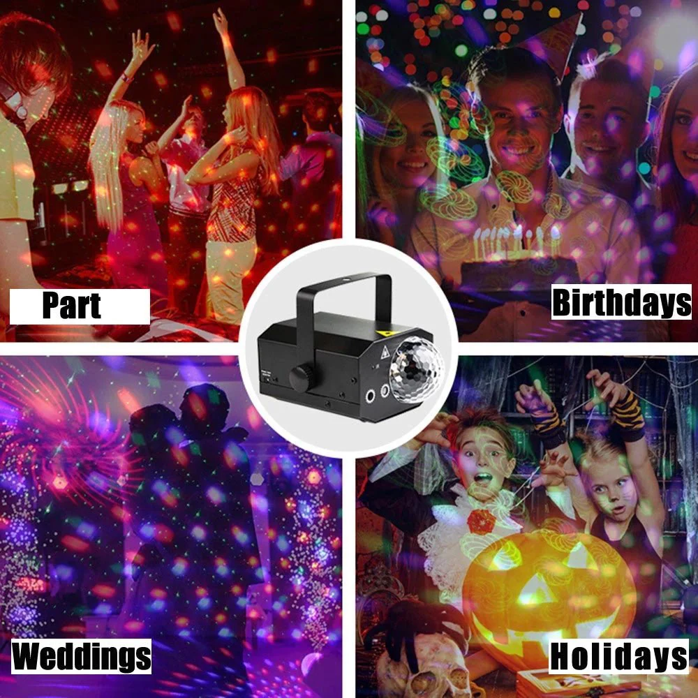 CRONY 16 patterns led laser magic ball light RGB DJ Disco projector with remote control indoor party laser light - Image 7