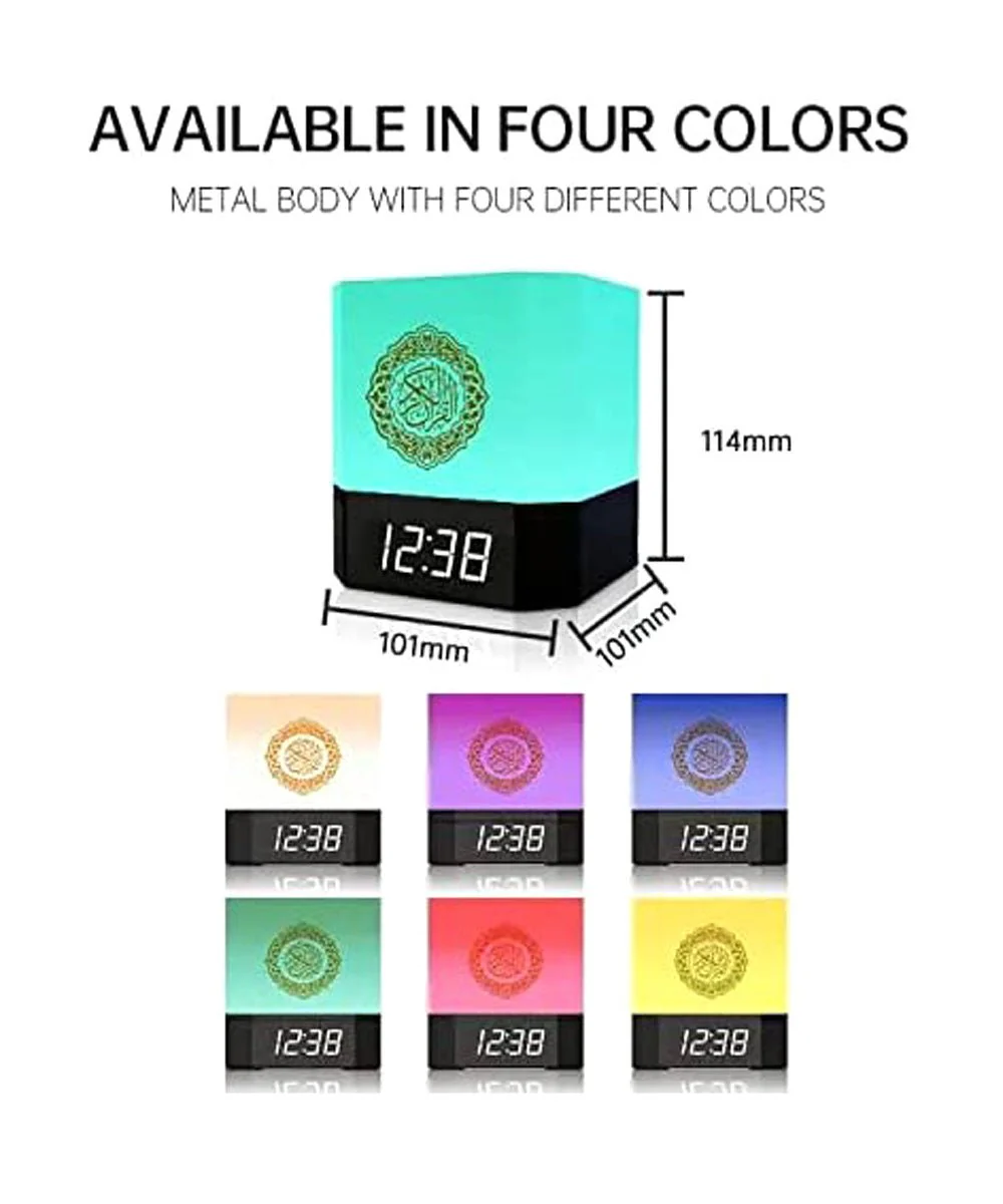 CRONY 229 TOUCH LAMP QUR'AN SPEAKER Quran Speaker Cube Touch Lamp Azan Clock JO 303 - Image 3