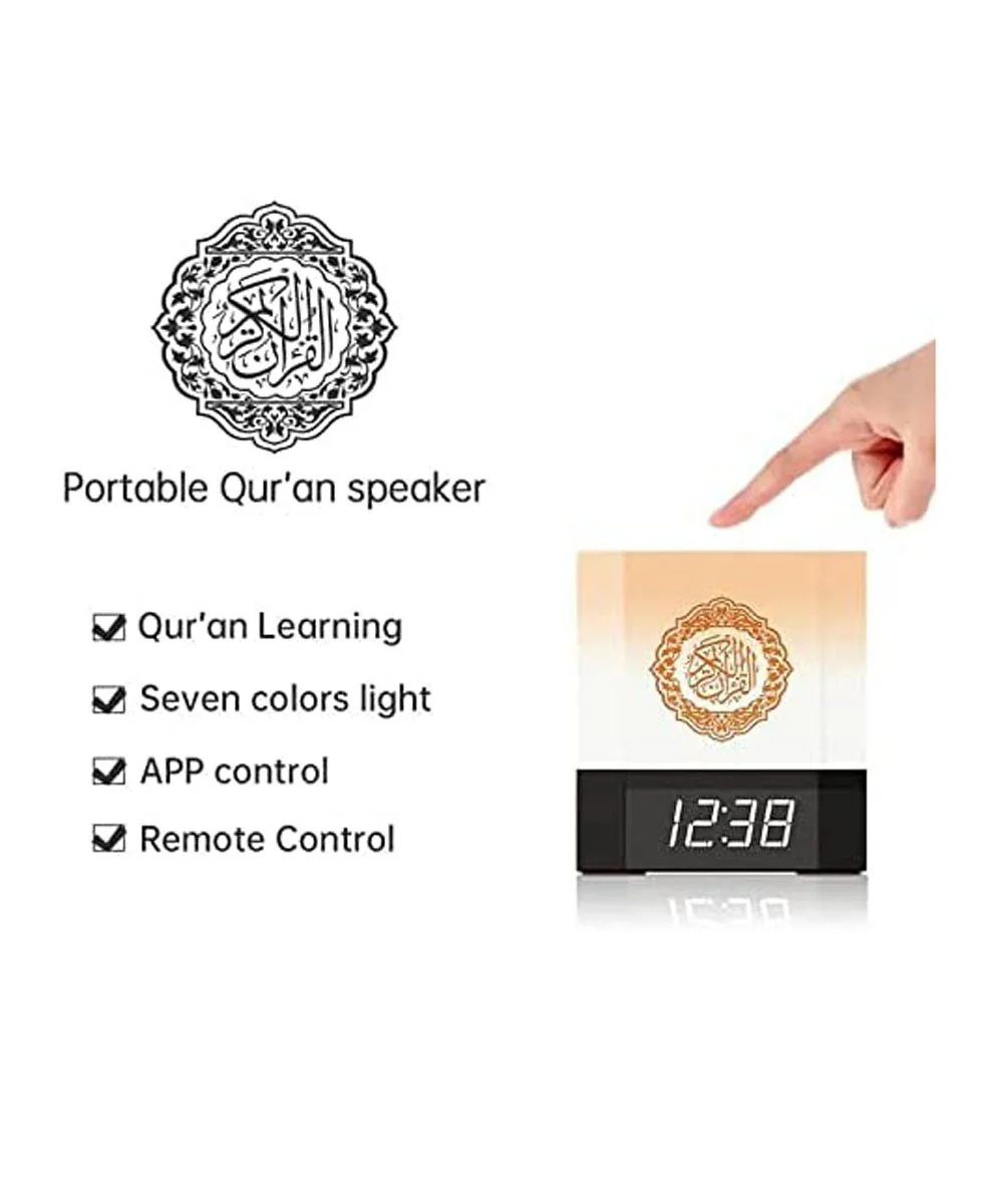 CRONY 229 TOUCH LAMP QUR'AN SPEAKER Quran Speaker Cube Touch Lamp Azan Clock JO 303 - Image 4