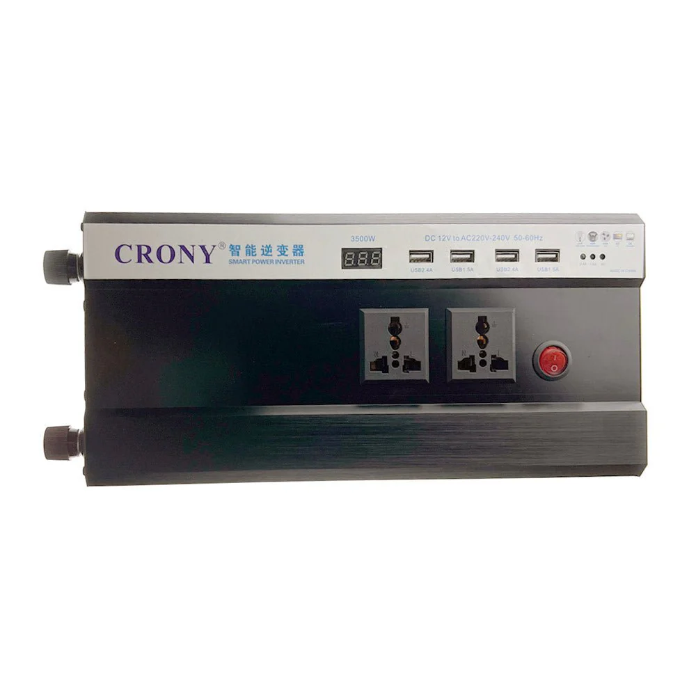 CRONY 3500W Inverter with Display Screen 12V 24V 48V DC 50Hz 60Hz Power Inverter Pure Sine Wave Inverter With 4 USB charging port - Image 7