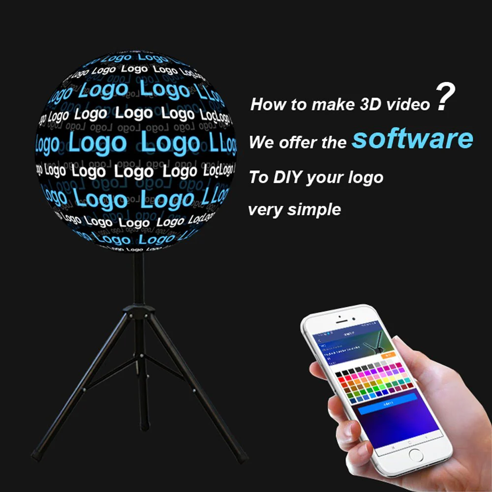 CRONY 3D Hologram Advertising 65cm Fan Screen with Stitching WiFi APP Control 3D holographic Fan 3D Advertising LED display Can be combined - Image 12